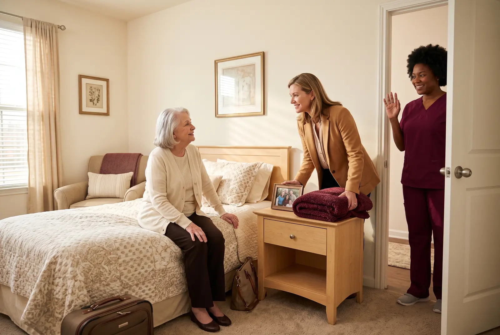 Seniors enjoying an activity during a short-term respite stay